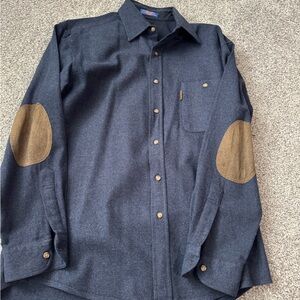Pendleton Trail Dark Blue Wool Shirt - men’s medium